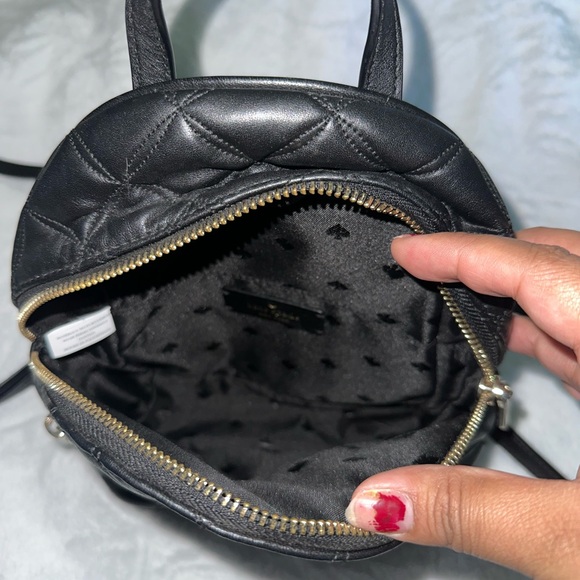 Kate Spade Leather Quilted Backpack with Gold Accents main image 5